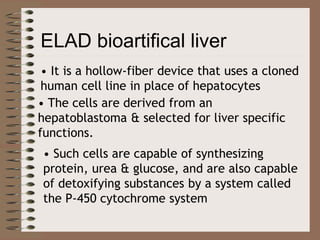 Bionic Liver Introduction to Bio-Artificial Livers: A Biomedical Engineering ...