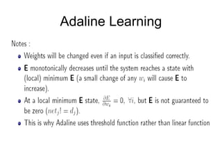 Adaline Learning
 