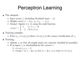 Perceptron Learning
 