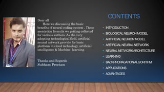Basics of Artificial Neural Network | PPTX