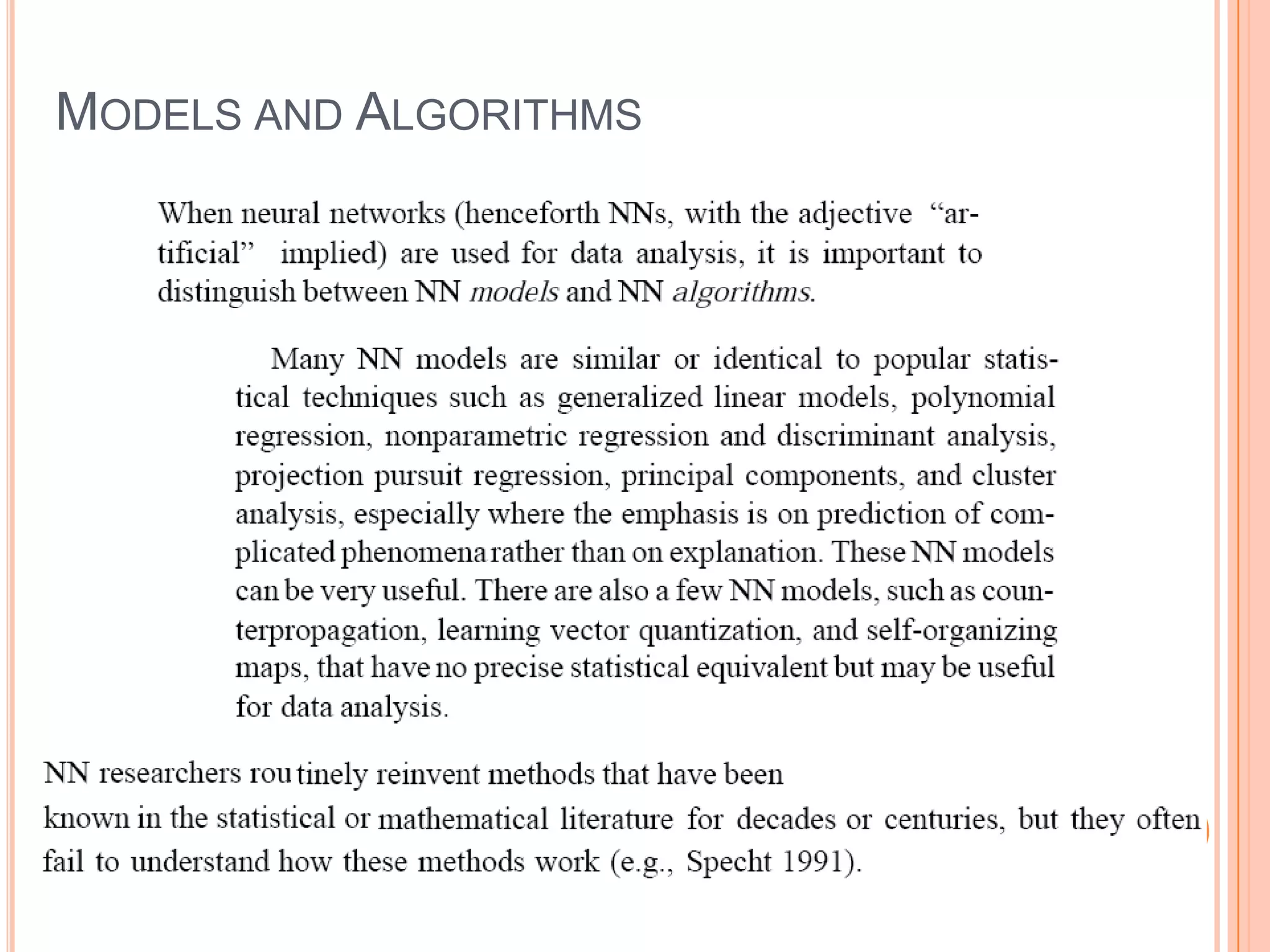 MODELS AND ALGORITHMS

4

 