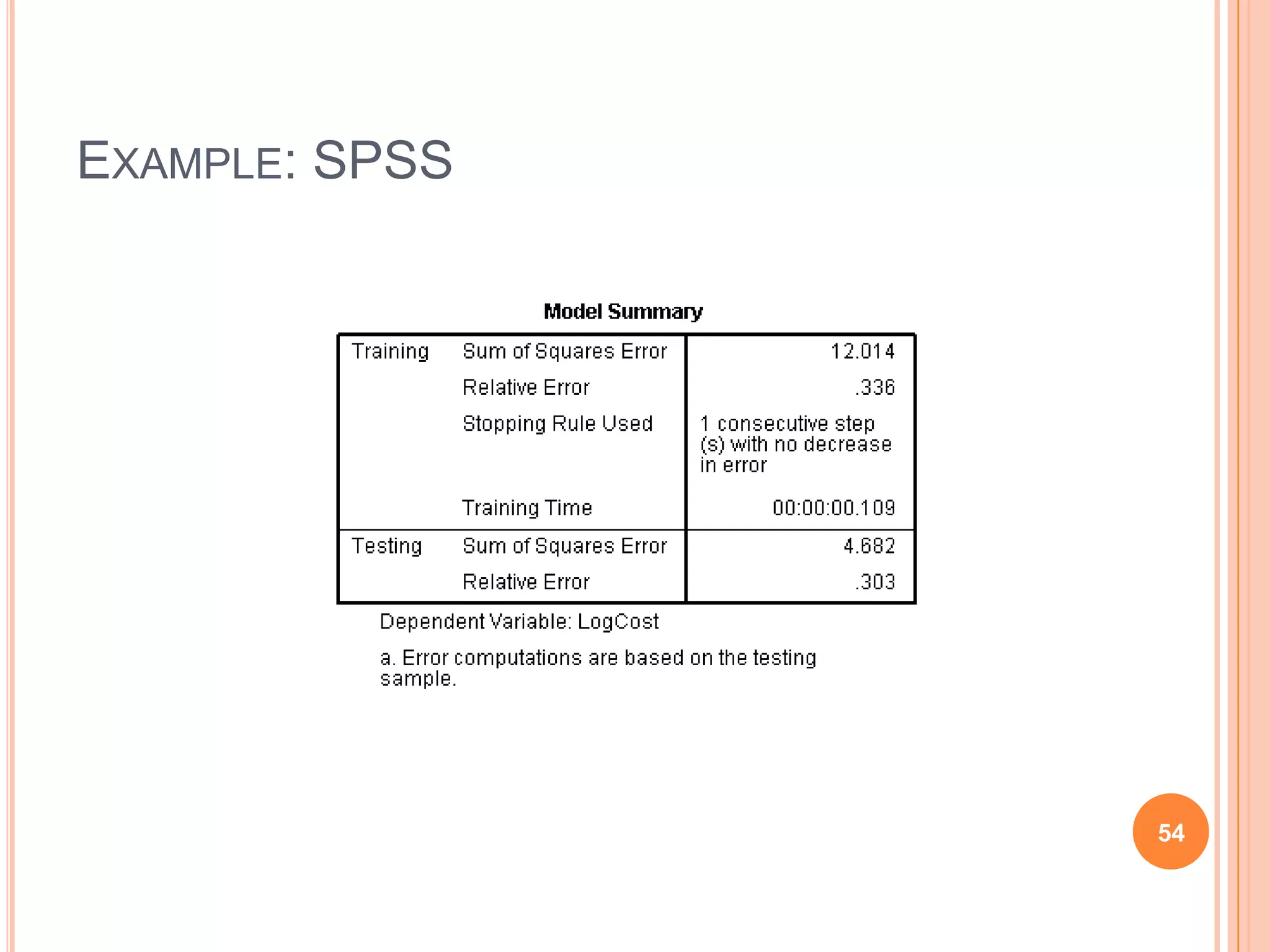 EXAMPLE: SPSS

54

 