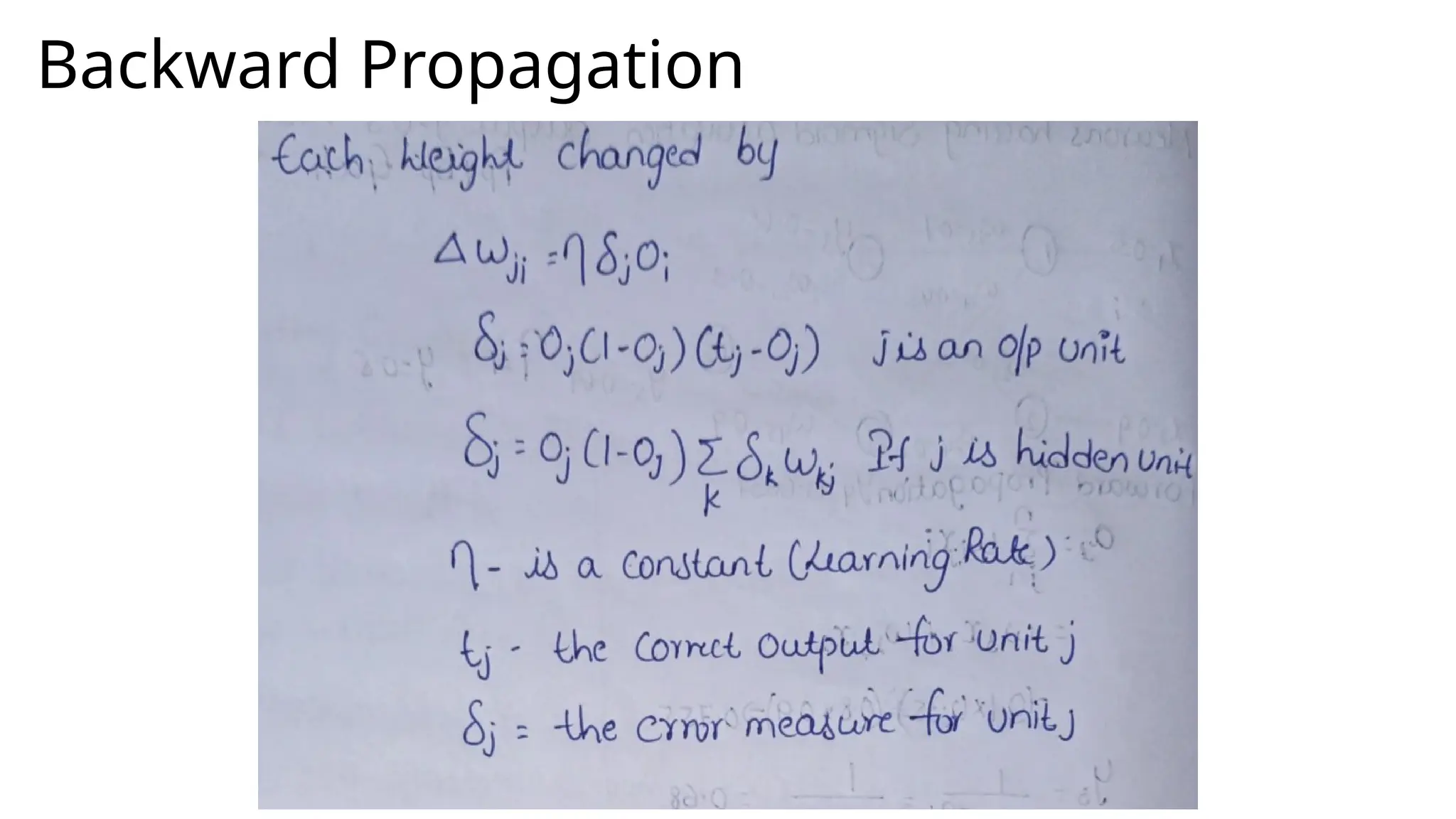Backward Propagation
 