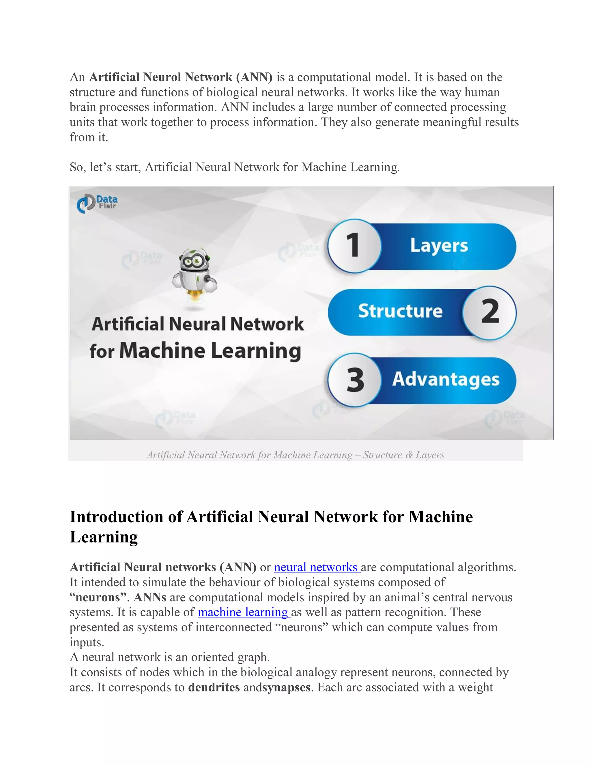 Artificial neural network for machine learning | PDF