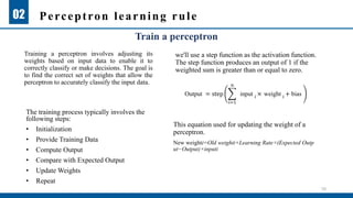 Artificial Neural Networks (ANNs) focusing on the perceptron Algorithm.pptx