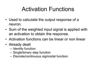 Artificial Neural Networks for NIU session 2016 17 | PPTX