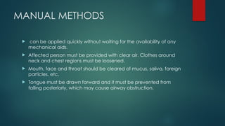 ARTIFICIAL RESPIRATION- POWERPOINT PRESENTATION | PPTX