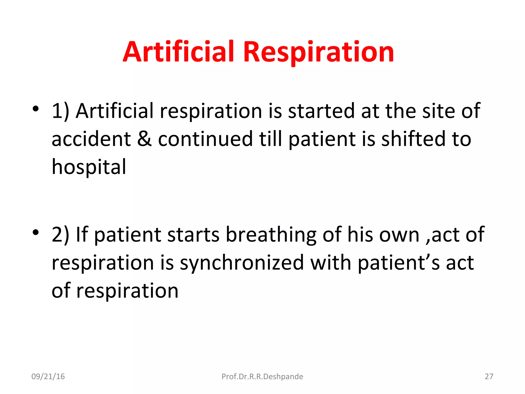 Artificial respiration | PPT