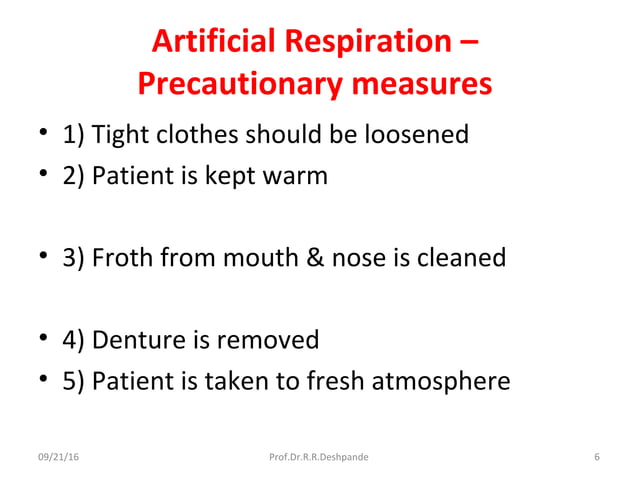 Artificial respiration | PPT