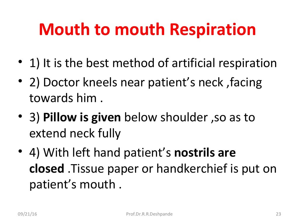 Artificial respiration