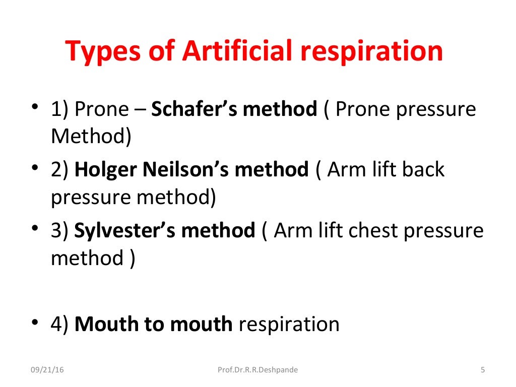 Artificial respiration