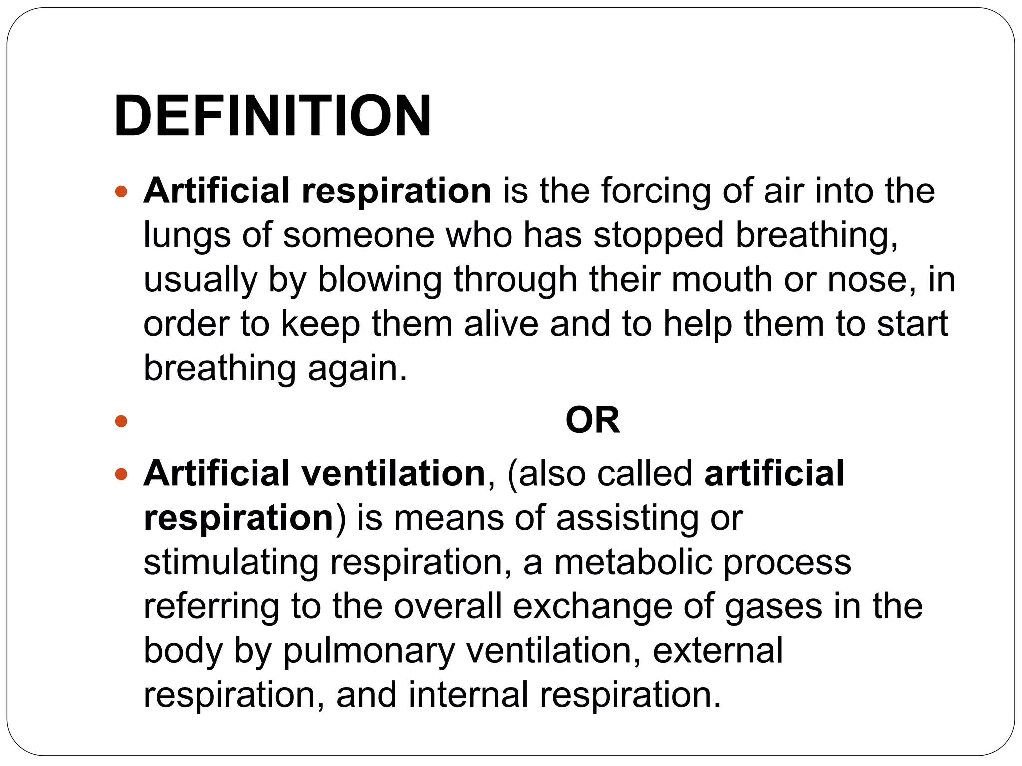 Artificialrespiration -ppt | PPTX