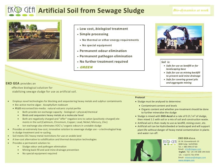 Artificial Soil From Wastewater Sludge