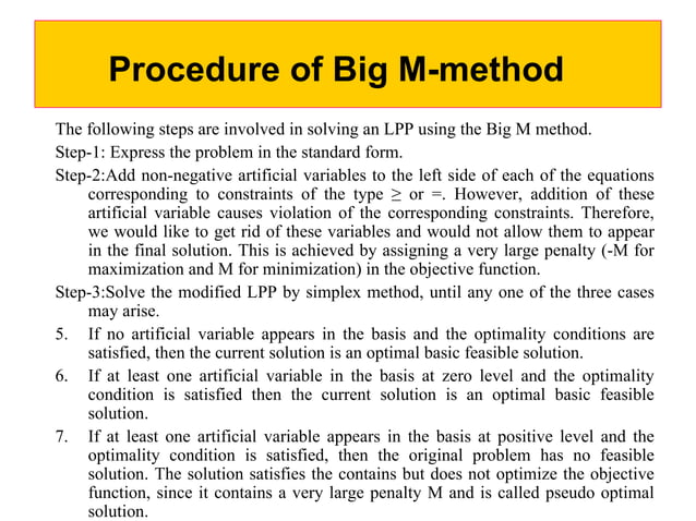 Artificial Variable Technique – | PPT