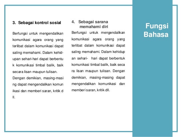 Arti Fungsi Dan Ragam Bahasa