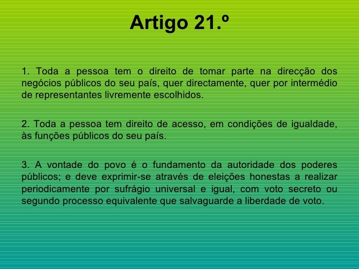 Artigo 3 direitos humanos