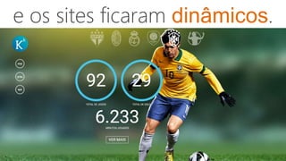 e os sites ficaram dinâmicos.
 