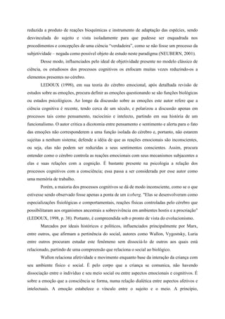 O Estudo das Emoções e a Teoria da Complexidade