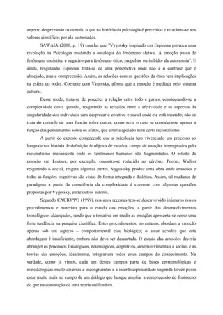 O Estudo das Emoções e a Teoria da Complexidade