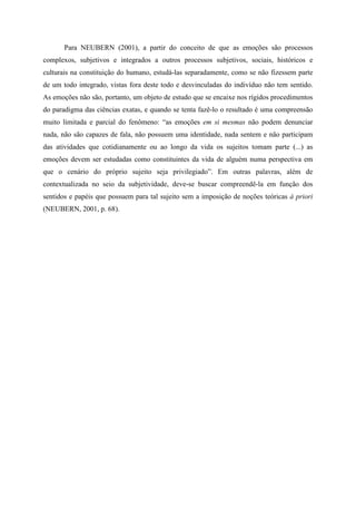 O Estudo das Emoções e a Teoria da Complexidade