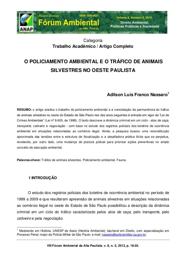 Artigo de trafico