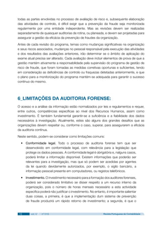A Prevenção de Fraude e a Afirmação da Auditoria Forense | PDF