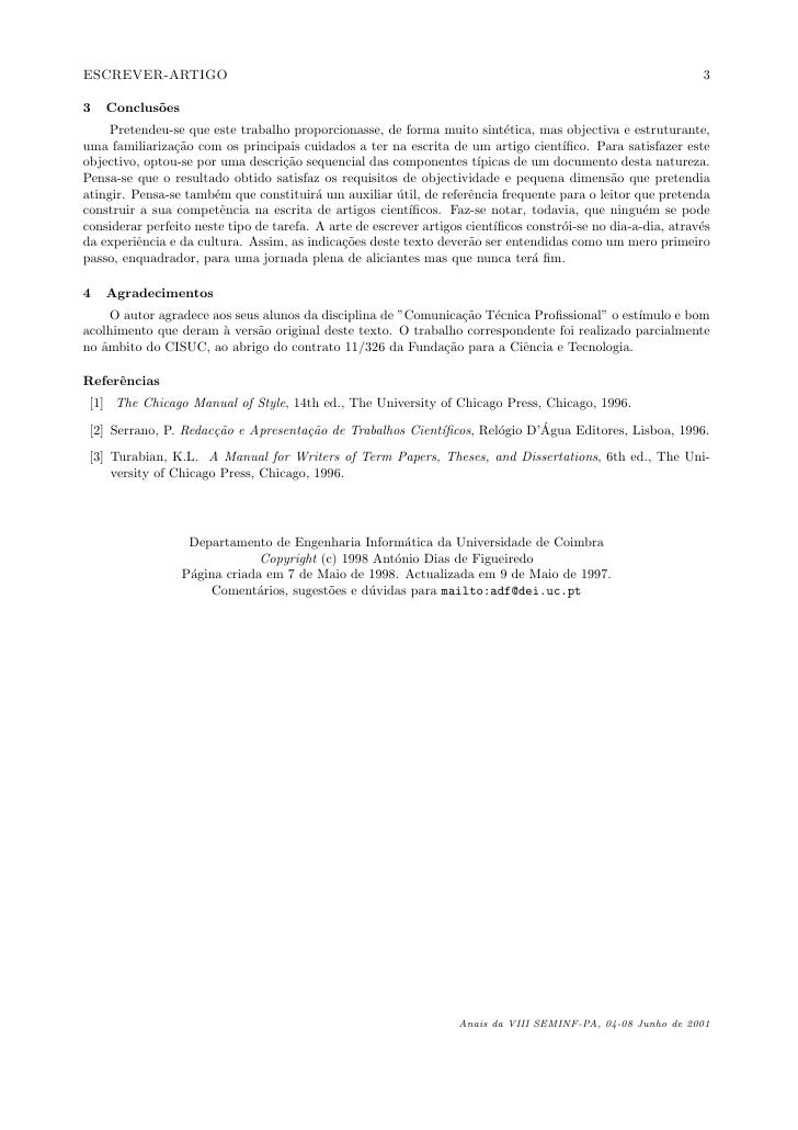Normas para escrever um artigo