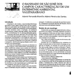 O Banhado de São José dos Campos: Caracterização de um patrimônio ambiental Valeparaibano
