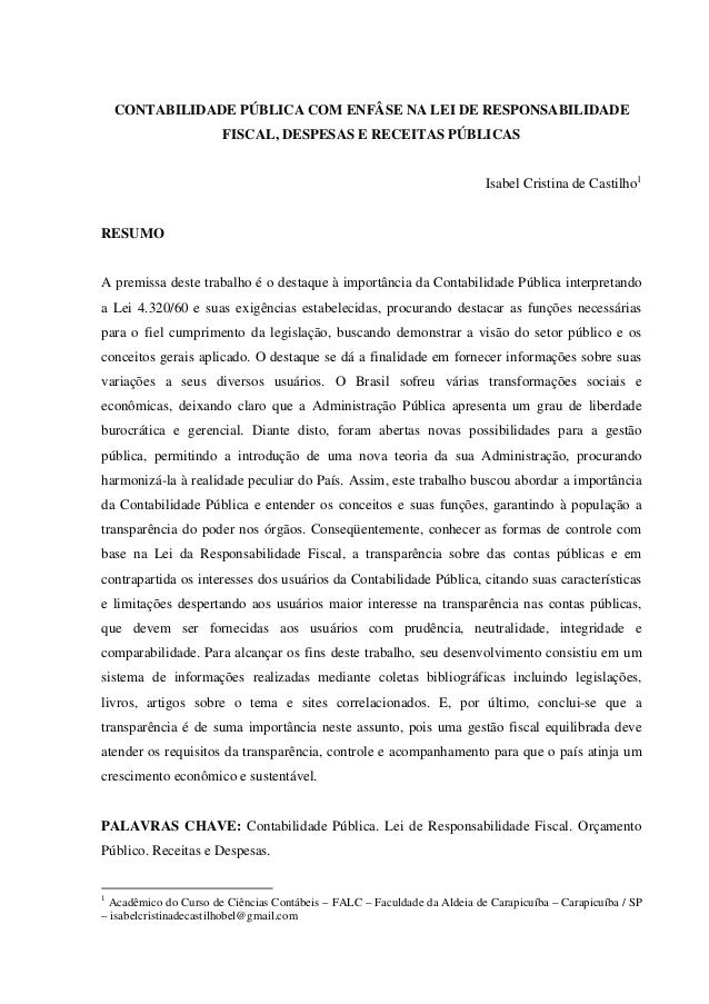 Artigo de contabilidade
