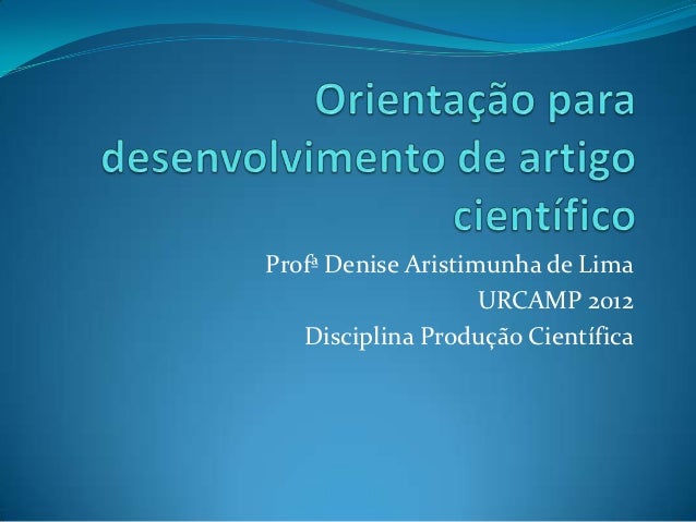 Artigo cientifico de marketing