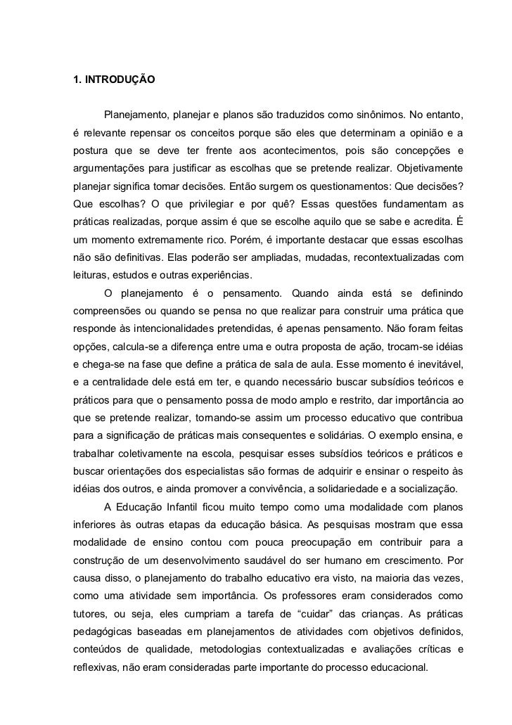 Artigo cientifico sobre educacao infantil