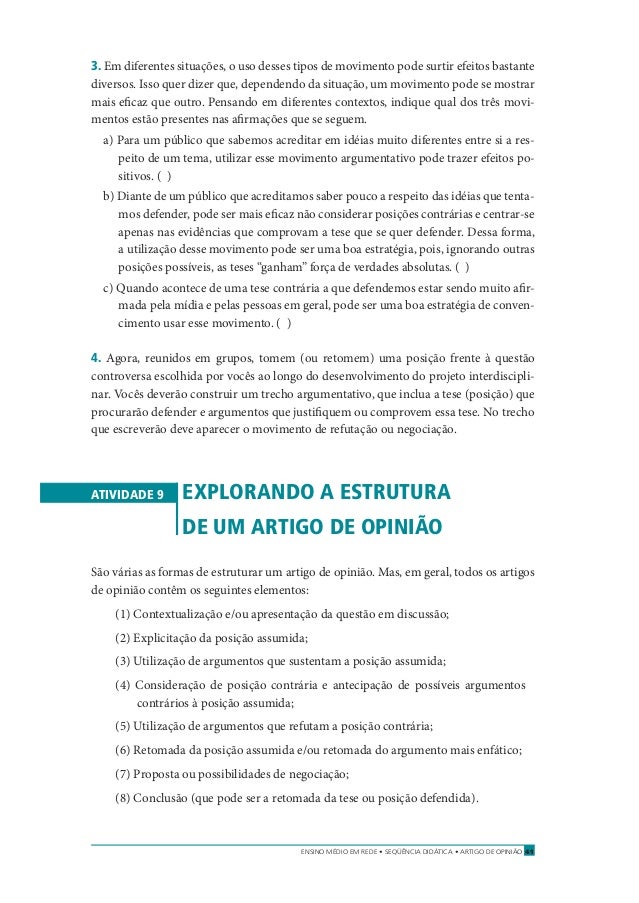 Proposta de artigo de opiniao