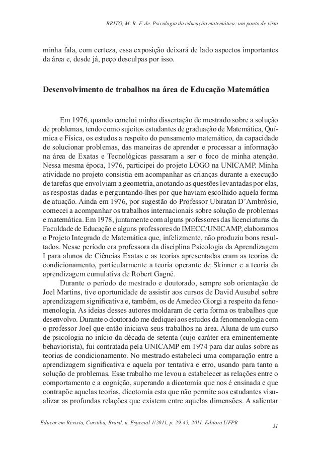 Artigo psicologia