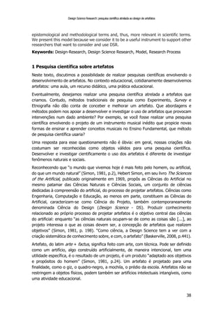 DSR - Design Science Research para criação de artefatos | PDF