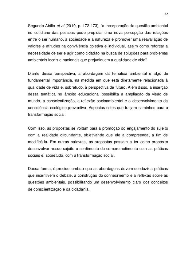 Educacao ambiental artigos