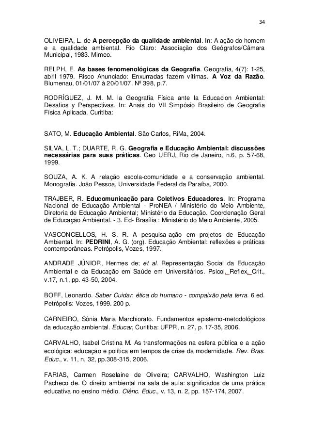 Educacao ambiental artigos