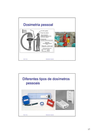 17
Paulo R. Cota Radioproteção Ocupacional
Dosimetria pessoal
Paulo R. Cota Radioproteção Ocupacional
Diferentes tipos de dosímetros
pessoais
 