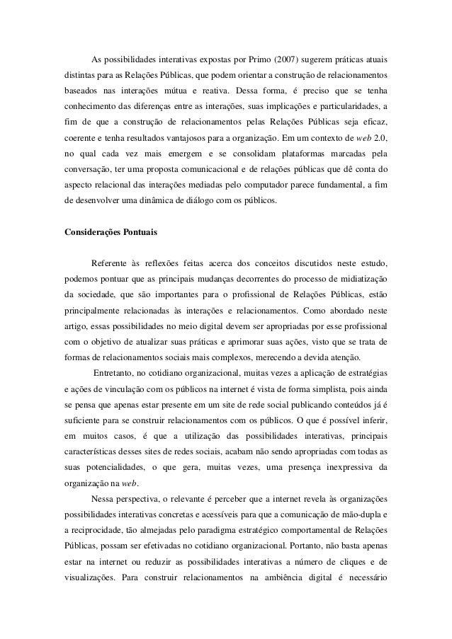 Artigo relacoes publicas
