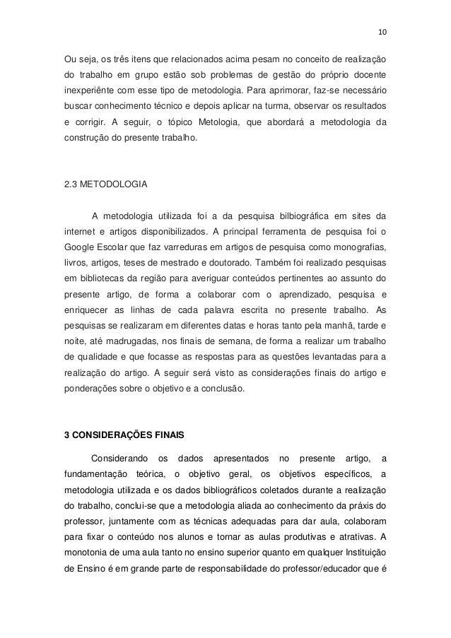 Metodologia de artigo