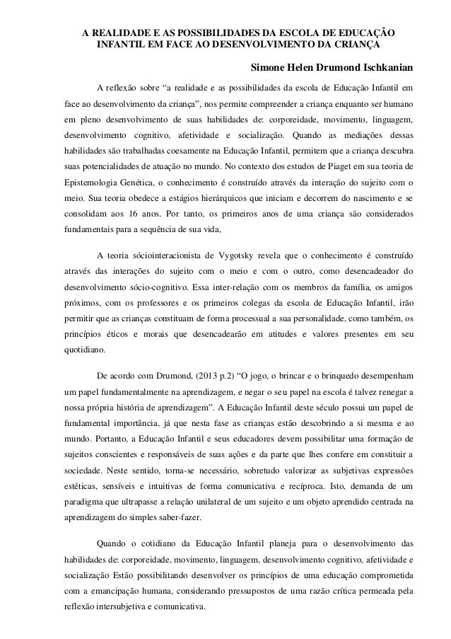 Artigo sobre desenvolvimento infantil