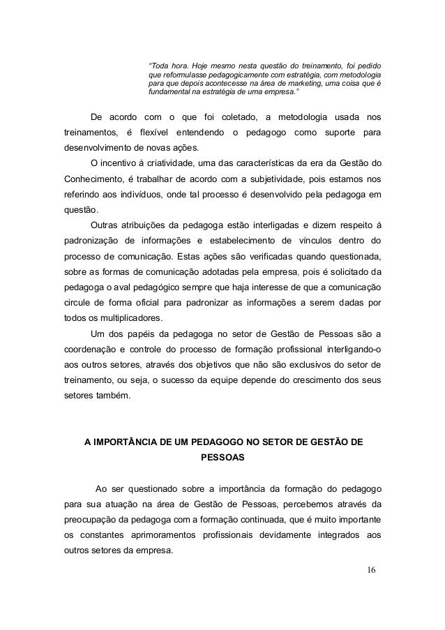 Artigo pedagogia