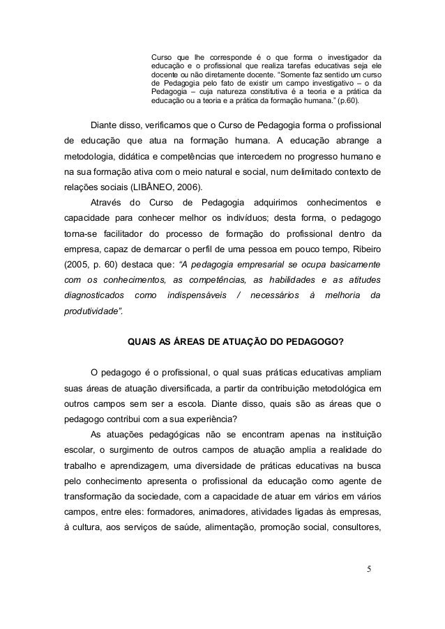 Artigo pedagogia