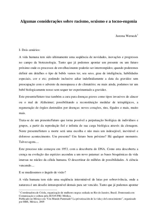 Artigo racismo