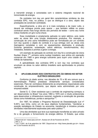 CONTRATOS EM REGIME DE EMPREITADA GLOBAL NA MODALIDADE EPC ...