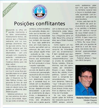 Artigo Roberto Rabat Chame no  Boletim do Grande Oriente Estadual da Bahia (GOEB). 
