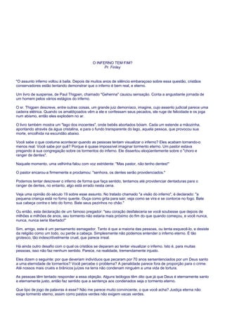 Artigos: A voz da profecia