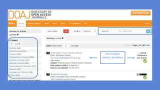 Informações
sobre o periódico
 