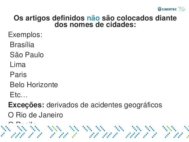 Artigo definido e indefinidos