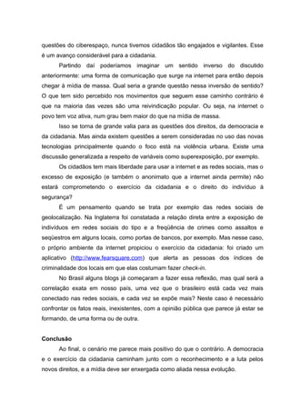 Violência e Mídia: uma abordagem do terror