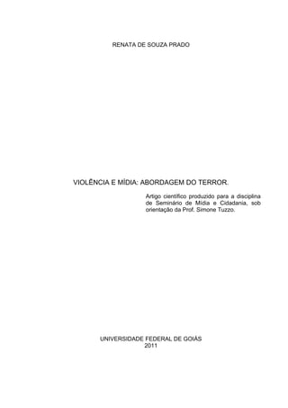 Violência e Mídia: uma abordagem do terror